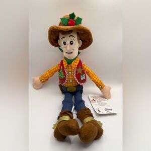 Disney Pixar TOY STORY Woody Holiday Christmas Plush Figure NWT 18”